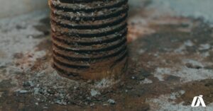 Corroded anchor bolts