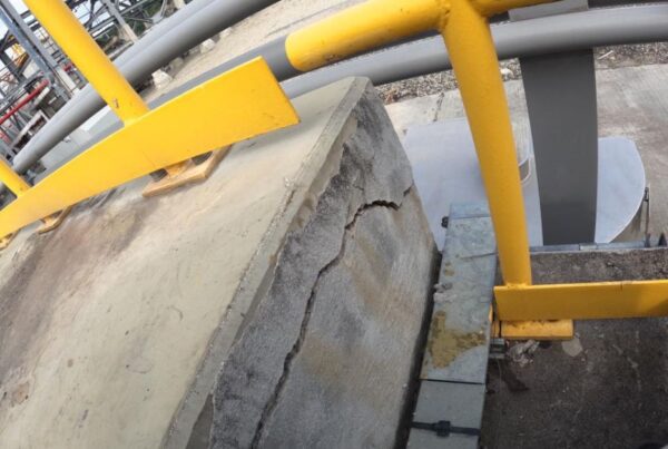 repairing concrete foundations to maintain machinery stability.